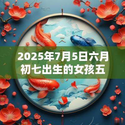 2025年7月5日六月初七出生的女孩五行缺什么补金的名字推荐