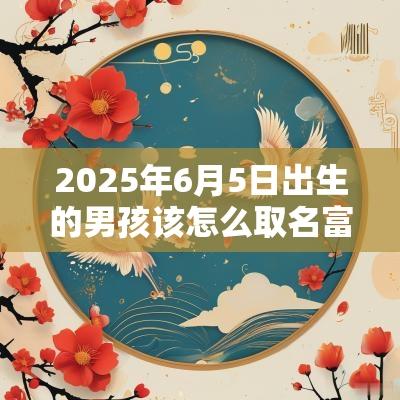 2025年6月5日出生的男孩该怎么取名富有涵养名字分享