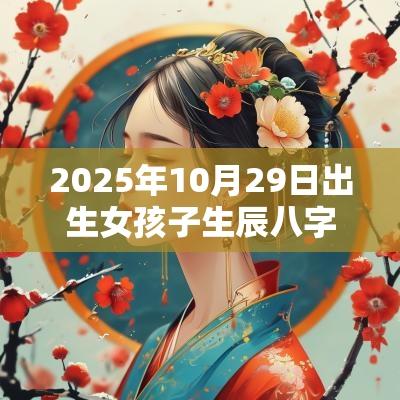 2025年10月29日出生女孩子生辰八字温柔的女宝宝名字