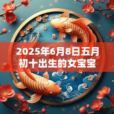 2025年6月8日五月初十出生的女宝宝五行取名高分名字参考