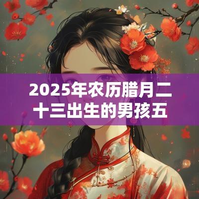 2025年农历腊月二十三出生的男孩五行命理解析补火取名旺运