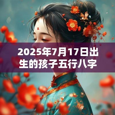 2025年7月17日出生的孩子五行八字解读属金的起名宜用字