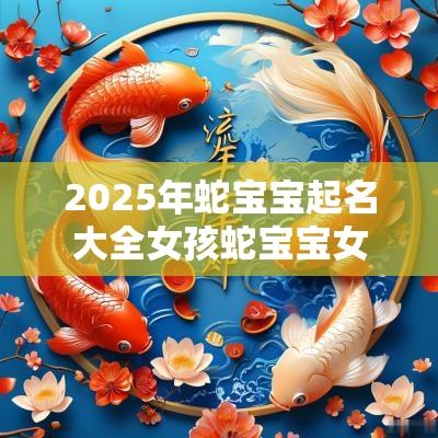 2025年蛇宝宝起名大全女孩蛇宝宝女孩取名大全2025款