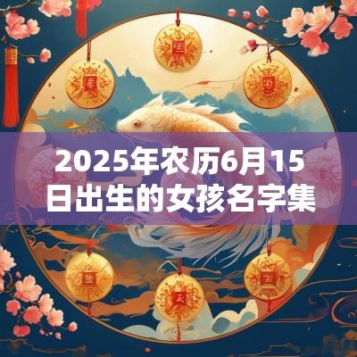 2025年农历6月15日出生的女孩名字集锦女孩缺金名字大全