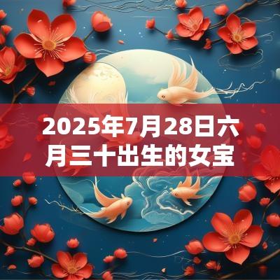 2025年7月28日六月三十出生的女宝宝五行取名高分名字参考