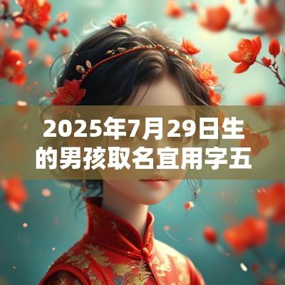 2025年7月29日生的男孩取名宜用字五行缺金的男孩名字合集