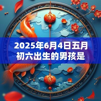 2025年6月4日五月初六出生的男孩是什么命缺金的名字怎么取