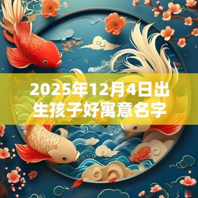 2025年12月4日出生孩子好寓意名字蛇年宝宝取名最佳用字