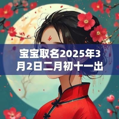宝宝取名2025年3月2日二月初十一出生的女宝宝五行旺缺
