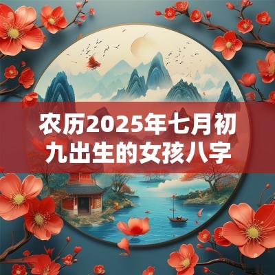农历2025年七月初九出生的女孩八字好吗五行缺木水好听的名字