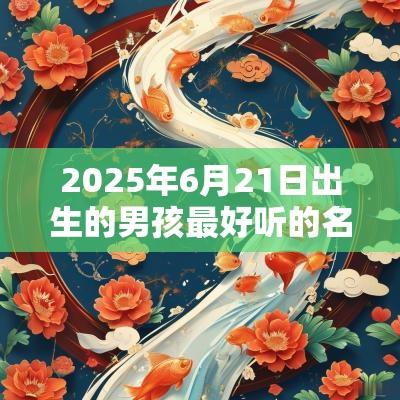 2025年6月21日出生的男孩最好听的名字男宝宝取名宜用字