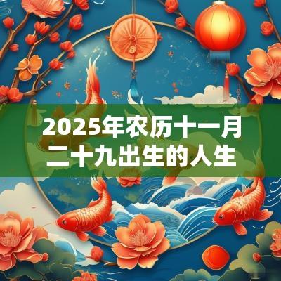2025年农历十一月二十九出生的人生辰八字五行查询怎么取名好