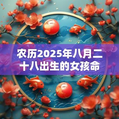 农历2025年八月二十八出生的女孩命运好吗五行缺水女孩名字