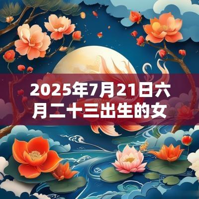 2025年7月21日六月二十三出生的女宝宝五行旺缺金八字起名