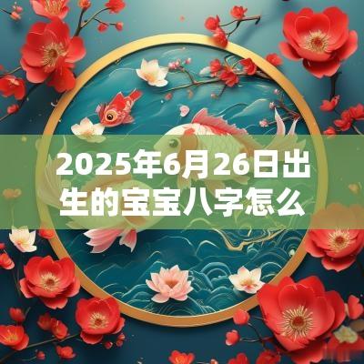2025年6月26日出生的宝宝八字怎么排五行喜用金土取名推荐