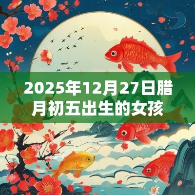 2025年12月27日腊月初五出生的女孩缺金取名高分名字建议