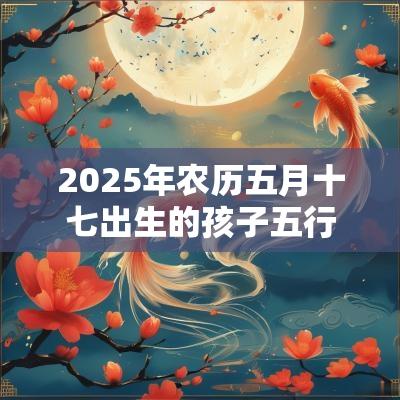 2025年农历五月十七出生的孩子五行八字命运五行缺金的名字