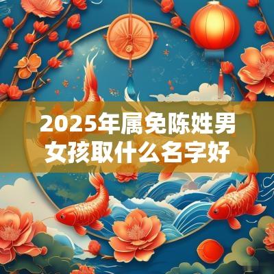 2025年属免陈姓男女孩取什么名字好干净清澈的男女生起名