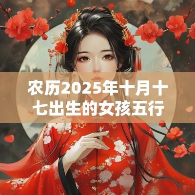 农历2025年十月十七出生的女孩五行缺什么八字取名吉利用字