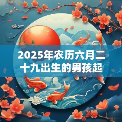2025年农历六月二十九出生的男孩起名新生儿五行俱全的名字