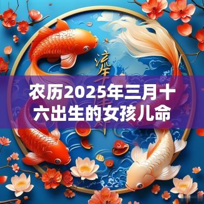 农历2025年三月十六出生的女孩儿命运今日五行不缺周易取名