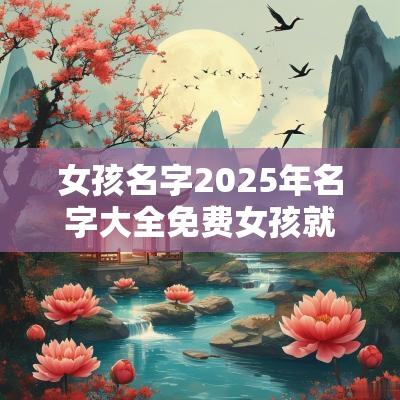 女孩名字2025年名字大全免费女孩就取温柔文静有诗意的名字