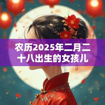 农历2025年二月二十八出生的女孩儿命运今日五行缺木周易取名
