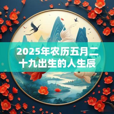 2025年农历五月二十九出生的人生辰八字五行查询怎么取名好