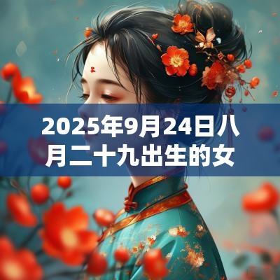 2025年9月24日八月二十九出生的女宝宝五行缺火唯美的名字