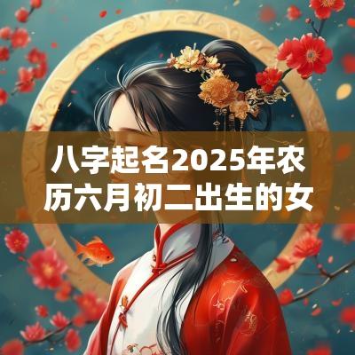 八字起名2025年农历六月初二出生的女孩缺什么取名如何补金