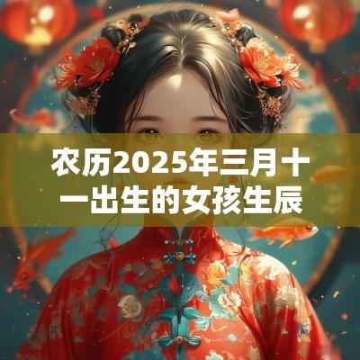 农历2025年三月十一出生的女孩生辰八字本日五行缺木火取名