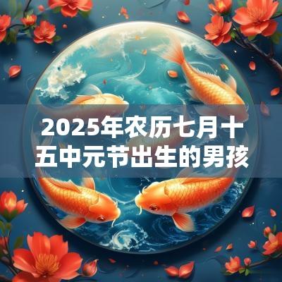 2025年农历七月十五中元节出生的男孩五行缺什么今日八字取名