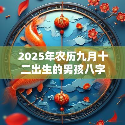 2025年农历九月十二出生的男孩八字好吗今日五行缺木水火取名