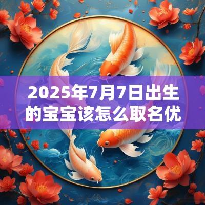 2025年7月7日出生的宝宝该怎么取名优秀的男宝宝名字推荐