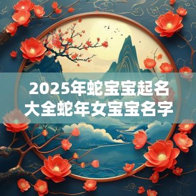 2025年蛇宝宝起名大全蛇年女宝宝名字大全2025有寓意