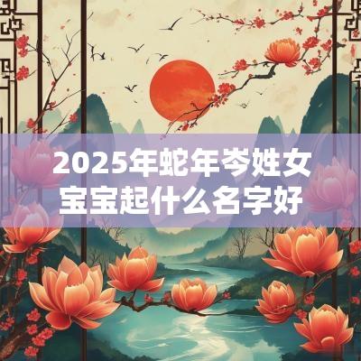 2025年蛇年岑姓女宝宝起什么名字好齿白唇红的女孩名字大全