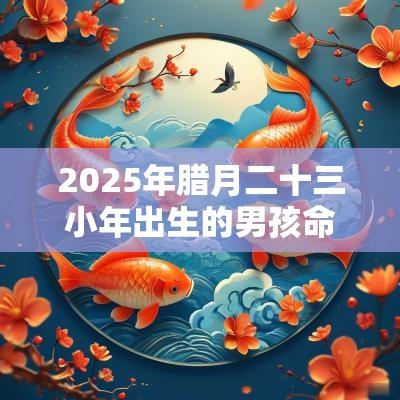 2025年腊月二十三小年出生的男孩命运今日五行缺火周易取名