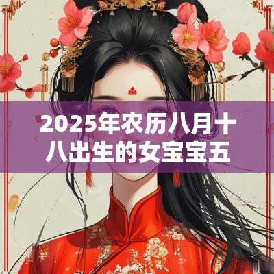 2025年农历八月十八出生的女宝宝五行不缺取名高分名字建议