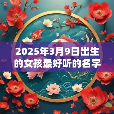 2025年3月9日出生的女孩最好听的名字有寓意的女宝宝名字