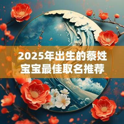 2025年出生的蔡姓宝宝最佳取名推荐有书香气息的男女宝宝名字