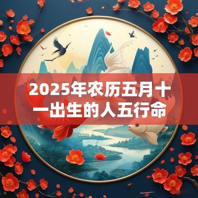 2025年农历五月十一出生的人五行命理解析缺金、土取名推荐