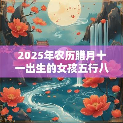 2025年农历腊月十一出生的女孩五行八字解读缺火的起名宜用字