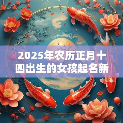 2025年农历正月十四出生的女孩起名新生儿五行缺金火的名字