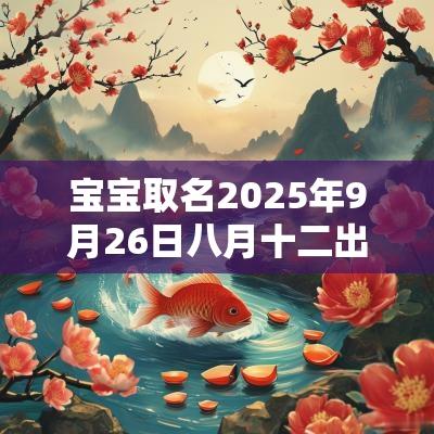 宝宝取名2025年9月26日八月十二出生女生五行旺缺详解