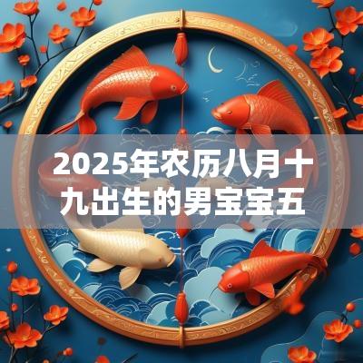 2025年农历八月十九出生的男宝宝五行查询五行不缺怎么取名好