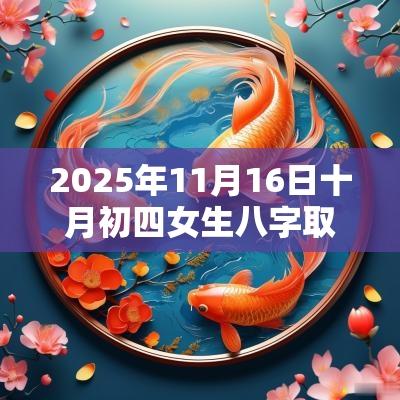 2025年11月16日十月初四女生八字取名缺金火取名宝典