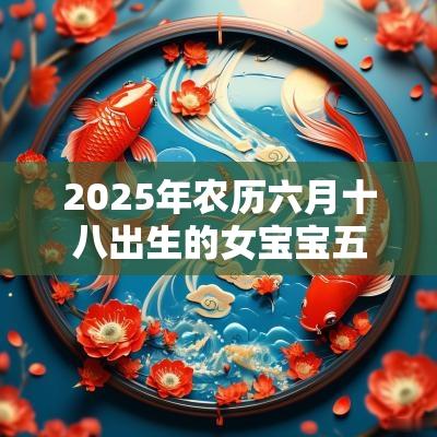 2025年农历六月十八出生的女宝宝五行不缺取名高分名字建议