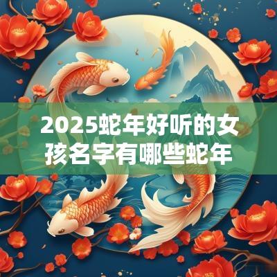 2025蛇年好听的女孩名字有哪些蛇年出生的女孩取大方好名