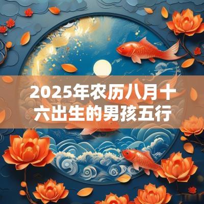 2025年农历八月十六出生的男孩五行八字解读五行俱全的名字