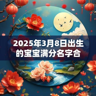 2025年3月8日出生的宝宝满分名字合集干净清澈的女宝宝名